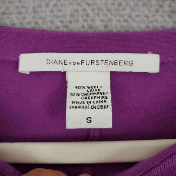 Diane Von Furstenberg Women's Long Sleeve Wool Cashmere Pull Over Sweater Small - Picture 6 of 7